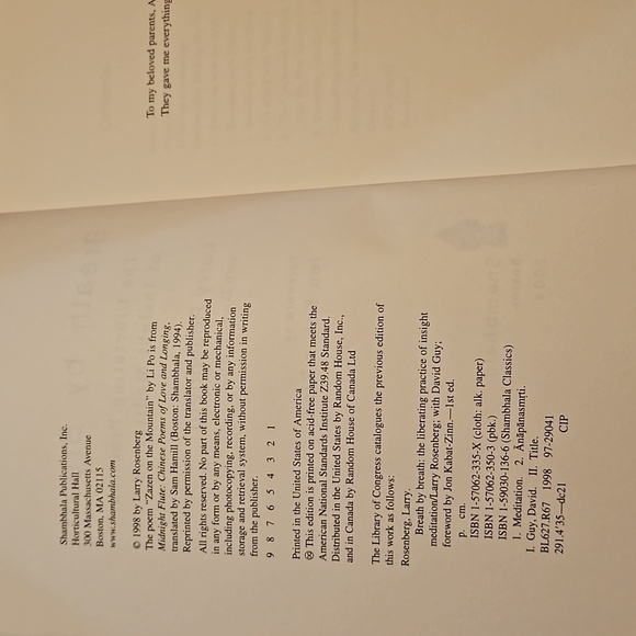 Breath by Breath The Liberating Practice of Insight Meditation. Larry Rosenberg - Picture 8 of 9